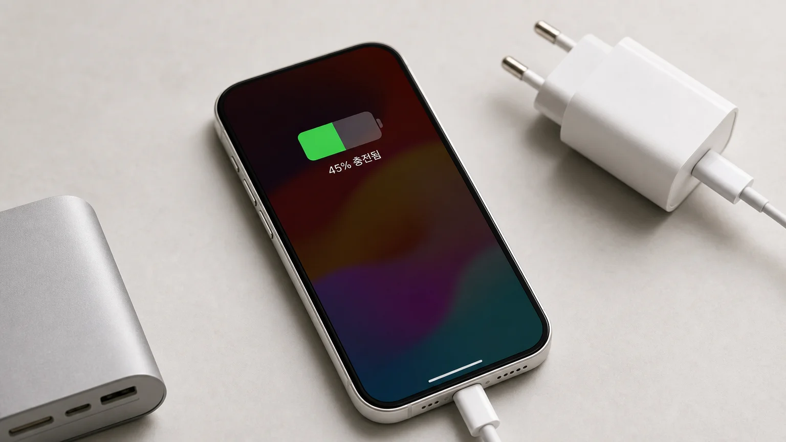 스마트폰 충전이 느릴 때 확인할 설정｜갤럭시 충전 설정·iPhone 온도 점검 순서 - iPhone·iPod touch는 최적화된 배터리 충전과 연결 상태를 같이 봅니다 실제 대상 이미지