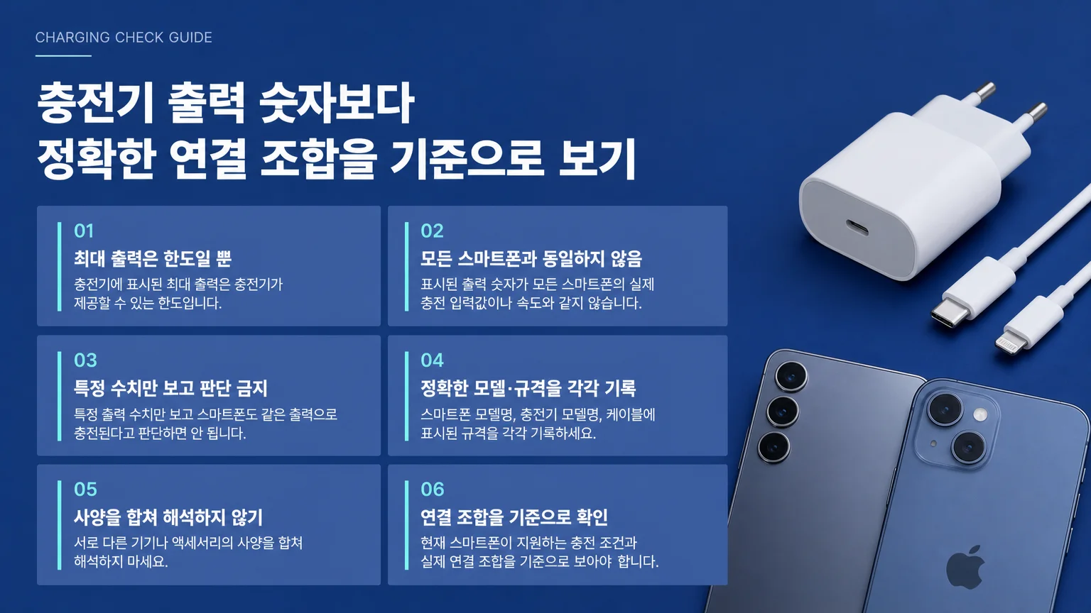 스마트폰 충전이 느릴 때 제조사별로 진행하는 점검 순서